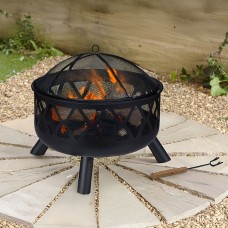 Neo Black Outdoor Heater Fire Pit Bowl